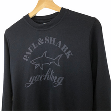 Load image into Gallery viewer, Paul and Shark Navy Logo Crew Neck Sweater - Small (S) PTP 19&quot;
