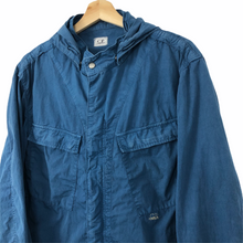 Load image into Gallery viewer, C.P Company Blue Goggle Hooded Overshirt - Double Extra Large (XXL) PTP 23&quot;
