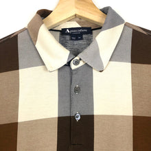 Load image into Gallery viewer, Aquascutum Block Check Short Sleeved Polo - Medium (M) PTP 20.5&quot;
