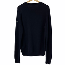 Load image into Gallery viewer, Paul and Shark Navy Wool Crew Neck Logo Sweater - Large (L) PTP 22&quot;
