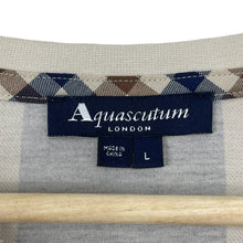 Load image into Gallery viewer, Aquascutum Block Check Short Sleeved T-Shirt - Large (L) PTP 21.25&quot;
