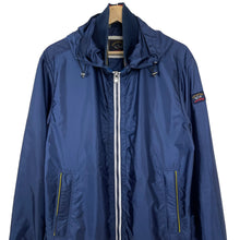 Load image into Gallery viewer, Paul and Shark Navy Blue Hooded Logo Jacket - Large (L) PTP 21.5&quot;
