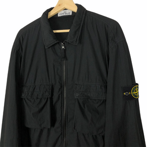 Stone Island Black Double Pocket Overshirt - Double Extra Large (XXL) PTP 25.75"