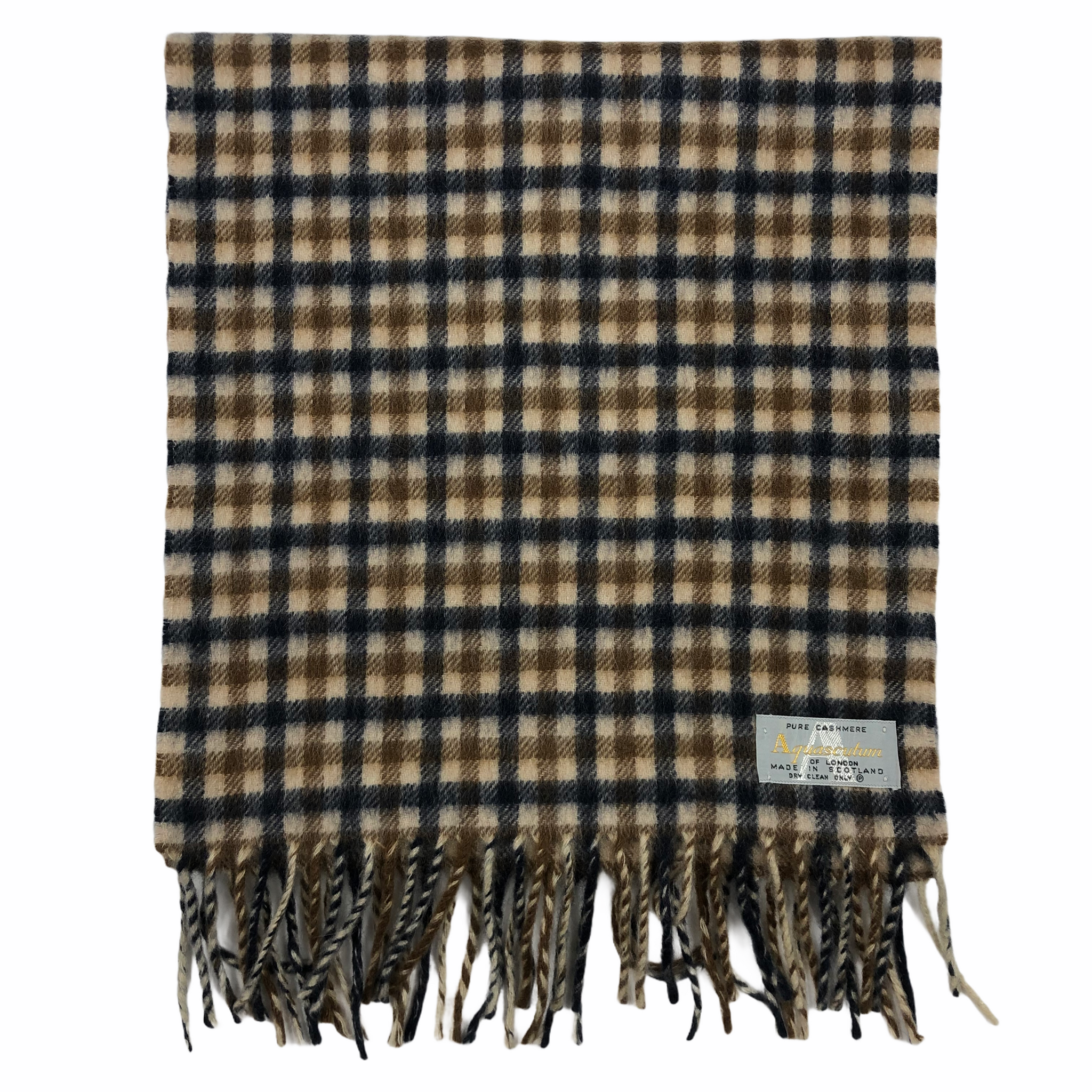 Aquascutum Classic House Check Pure Cashmere Scarf One Size Fits