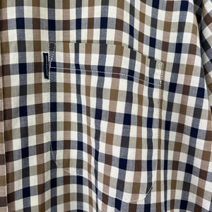 Aquascutum House Check Short Sleeved Shirt - Double Extra Large (XXL) PTP 28.5"