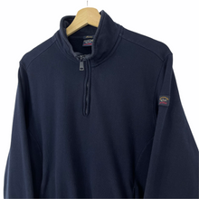 Load image into Gallery viewer, Paul and Shark Navy Half Zip Pullover Sweater - Medium (M) PTP 20.75&quot;
