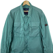 Load image into Gallery viewer, Paul and Shark Water Green Econyl Nylon Metal Overshirt - Triple Extra Large (XXXL) PTP 27&quot;
