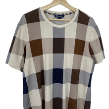 Load image into Gallery viewer, Aquascutum Block Check Short Sleeved T-Shirt - Large (L) PTP 21.25&quot;
