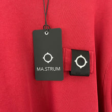 Load image into Gallery viewer, Ma.Strum Red Crew Neck Logo Sweater - Triple Extra Large (XXXL) PTP 28&quot;
