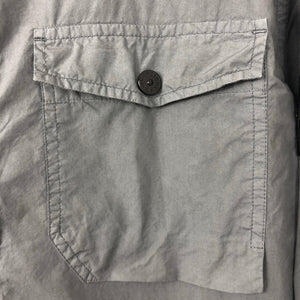 Stone Island Grey Button Up Hooded Overshirt - Extra Large (XL) PTP 23"