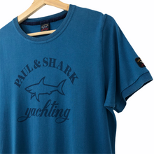 Load image into Gallery viewer, Paul and Shark Blue Short Sleeved Logo T-Shirt - Large (L) PTP 19&quot;
