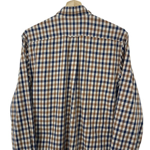 Aquascutum House Check Long Sleeved Shirt - Small (S) PTP 19"