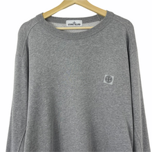 Load image into Gallery viewer, Stone Island Grey Crew Neck Logo Sweater - Triple Extra Large (XXXL) PTP 29.75&quot;
