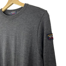 Load image into Gallery viewer, Paul and Shark Grey Crew Neck Wool Sweater - Medium (M) PTP 18&quot;
