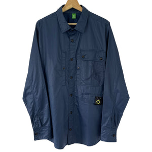 Ma.Strum Navy Blue Button Up Multi Pocket Overshirt - Extra Large (XL) PTP 24.75"