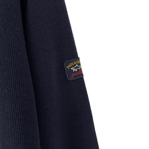 Paul and Shark Navy Bretagne Half Zip Jumper - Six Extra Large (6XL) PTP 30"