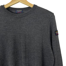 Load image into Gallery viewer, Paul and Shark Grey Crew Neck Wool Sweater - Medium (M) PTP 18&quot;
