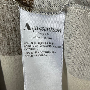 Aquascutum Block Check Long Sleeved T-Shirt - Extra Large (XL) PTP 24"