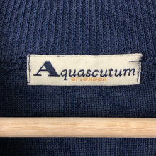 Load image into Gallery viewer, Aquascutum Navy / Check Zip Up Track Top - Large (L) PTP 23.25&quot;
