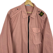 Load image into Gallery viewer, Stone Island Salmon Pink Full Zip Pocket Overshirt - Double Extra Large (XXL) PTP 26.25&quot;
