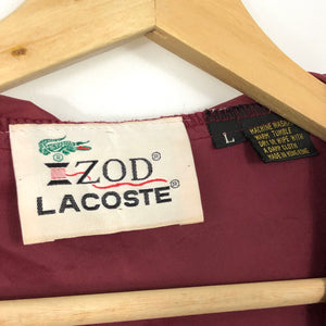 Vintage Maroon Lacoste Izod Half Zip Cagoule - Large (L) PTP 24.75"