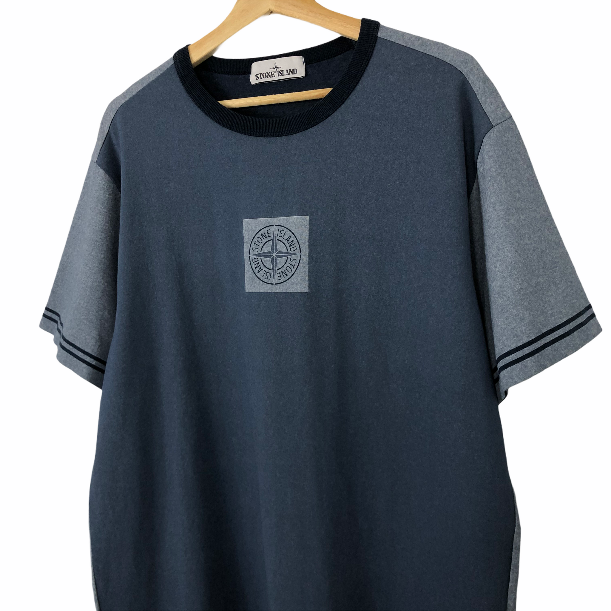 Stone Island Tela Plated Chalk Short Sleeved Logo T-Shirt - Extra