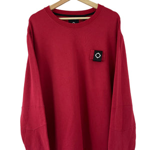 Ma.Strum Red Crew Neck Logo Sweater - Triple Extra Large (XXXL) PTP 28"