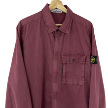 Load image into Gallery viewer, Stone Island Burgundy Pocket Overshirt - Extra Large (XL) PTP 23.25&quot;
