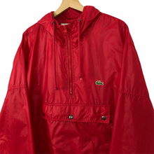 Load image into Gallery viewer, Vintage Red Lacoste Izod Half Zip Cagoule - Large (L) PTP 26.5&quot;
