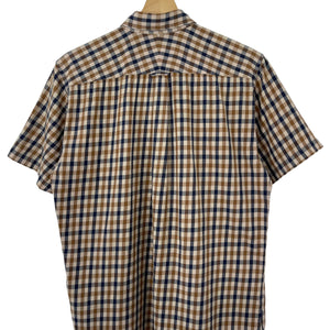 Aquascutum House Check Short Sleeved Shirt - Large (L) PTP 21.5"