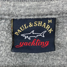 Load image into Gallery viewer, Paul and Shark Grey Logo Crew Neck Sweater - Medium (M) PTP 21.5&quot;
