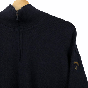 Paul and Shark Navy Bretagne Half Zip Pullover - Extra Large (XL) PTP 24.25"