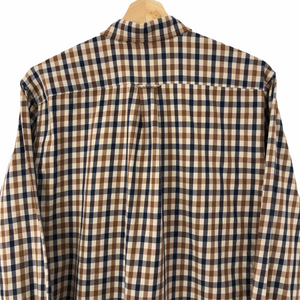 Aquascutum House Check Long Sleeved Shirt - Medium (M) PTP 20.25"