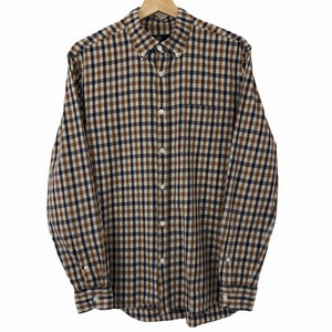 Aquascutum House Check Long Sleeved Shirt - Medium (M) PTP 20.25"