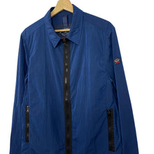 Load image into Gallery viewer, Paul and Shark Blue Nylon Shimmer Overshirt - Large (L) PTP 21&quot;
