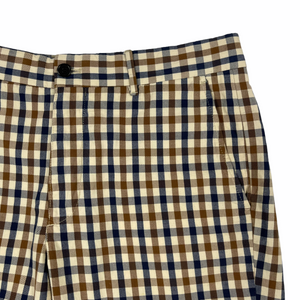 Aquascutum House Club Check Vicuna Shorts - W 30"