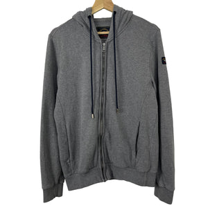 Paul and Shark Grey Full Zip Logo Hoody - Large (L) PTP 21"