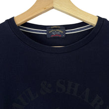 Load image into Gallery viewer, Paul and Shark Navy Short Sleeved Logo T-Shirt - Medium (M) PTP 18.5&quot;
