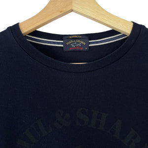 Paul and Shark Navy Short Sleeved Logo T-Shirt - Medium (M) PTP 18.5"