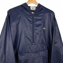 Load image into Gallery viewer, Vintage Dark Navy Lacoste Izod Half Zip Cagoule - Extra Large (XL) PTP 26&quot;
