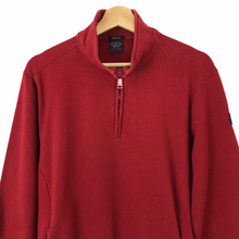 Load image into Gallery viewer, Paul and Shark Red Half Zip Pullover Sweater - Large (L) PTP 22&quot;
