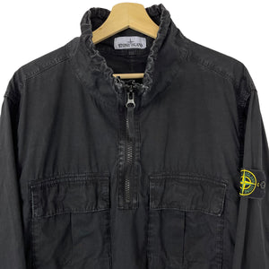 Stone Island Black Half Zip Pullover Smock - Large (L) PTP 25.5"