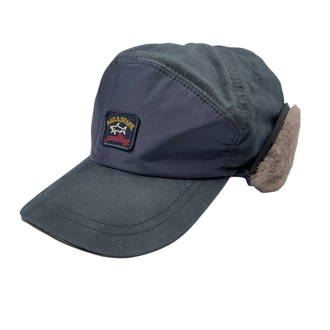 Paul and Shark Navy Ear Flap Winter Cap Hat - Large (L) – SWADS