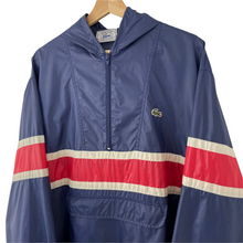 Load image into Gallery viewer, Vintage Navy Lacoste Izod Half Zip Cagoule - Extra Large (XL) PTP 26.25&quot;
