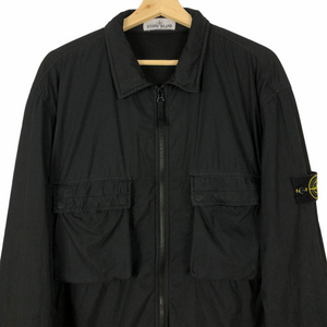 Stone Island Black Double Pocket Overshirt - Double Extra Large (XXL) PTP 25.75"