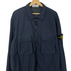 Stone Island Dk Navy Double Pocket Overshirt - Double Extra Large (XXL) PTP 26.25"