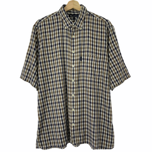 Aquascutum House Check Short Sleeved Shirt - Extra Large (XL) PTP 24.5"