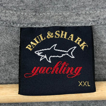 Load image into Gallery viewer, Paul and Shark Grey Short Sleeved Logo T-Shirt - Double Extra Large (XXL) PTP 23.25&quot;
