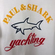 Load image into Gallery viewer, Paul and Shark White Short Sleeved Logo T-Shirt - Extra Large (XL) PTP 22&quot;
