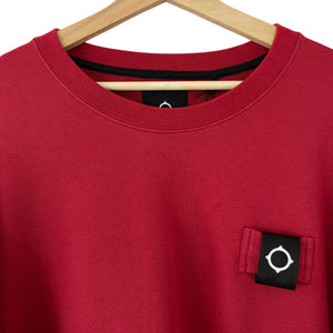 Ma.Strum Red Crew Neck Logo Sweater - Triple Extra Large (XXXL) PTP 28"